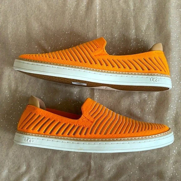 Brand New UGG Sammy Breeze Slip-On Bright Neon Orange Sneakers - Picture 10 of 16